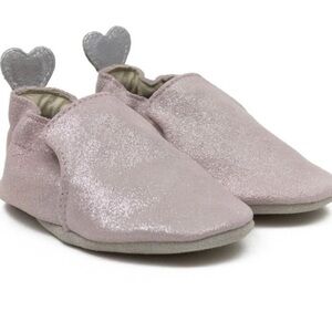 Robeez pretty pearl’ soft sole infant shoes - 0- 6 months size